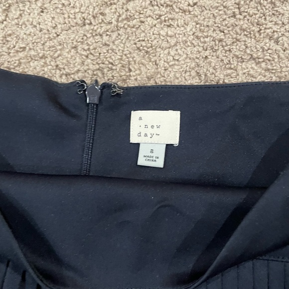 A New Day Pleated Navy Skirt - Picture 2 of 2